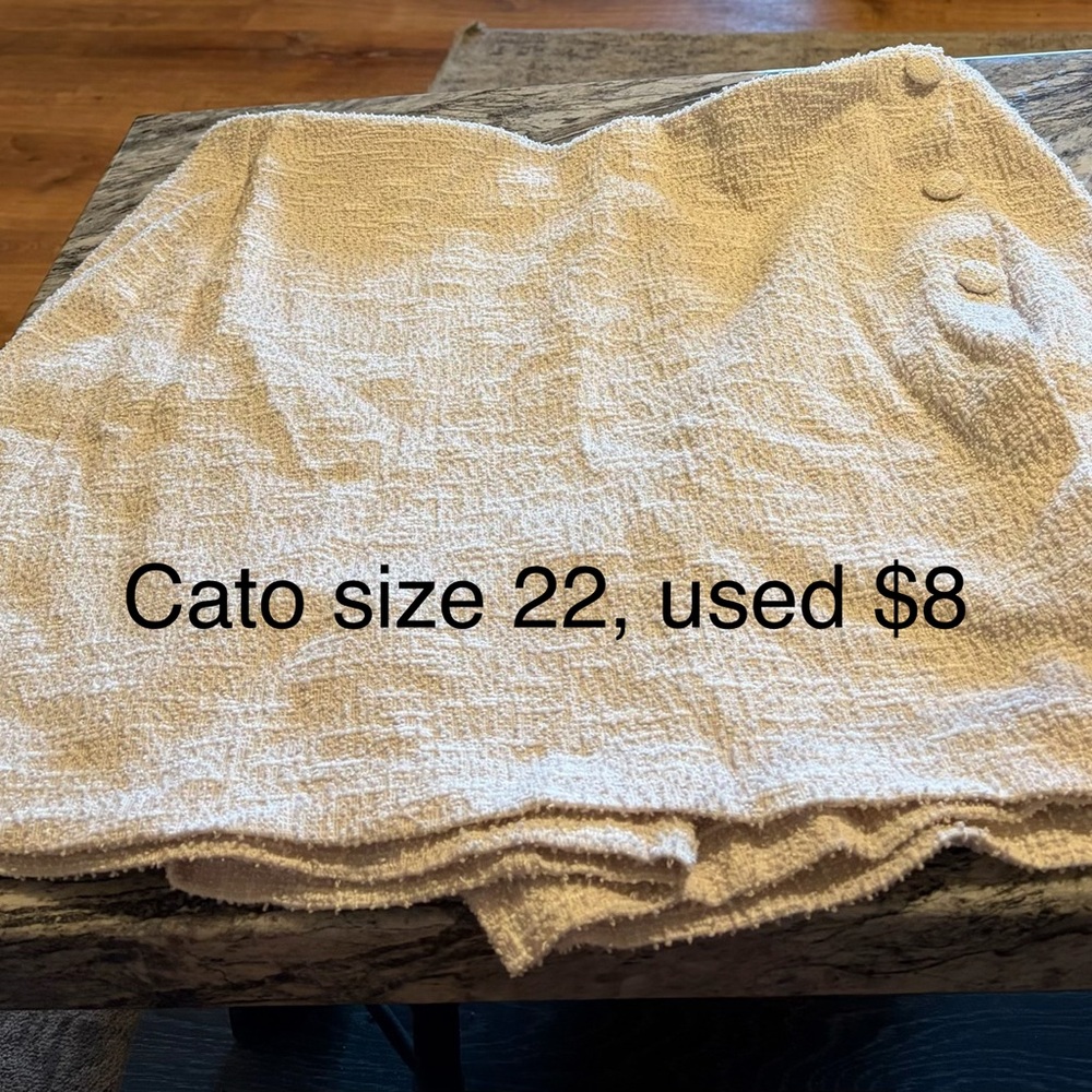 Cato Beige Textured Mini Skirt